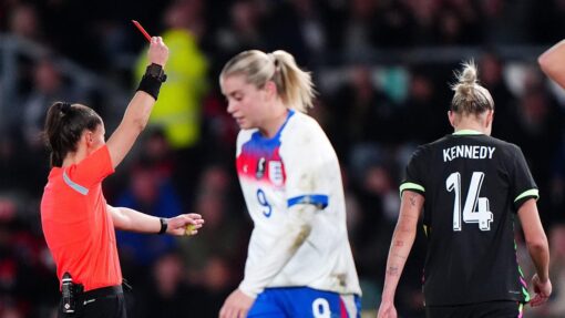 Matildas see red, beaten but not mauled by Lionesses England Australia Women Soccer