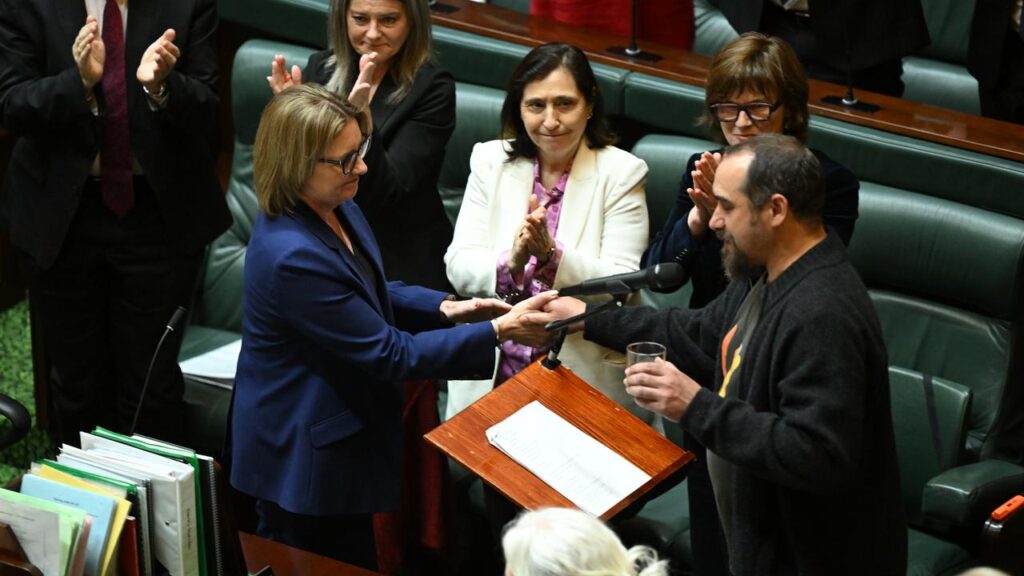 Australian-first treaty legislation has been passed in Victoria’s parliament to cheers.