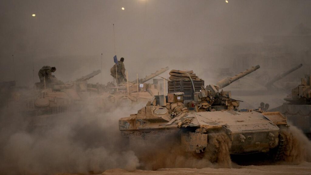 Israeli forces are repositioning in preparation for the ceasefire agreement, the military says.
