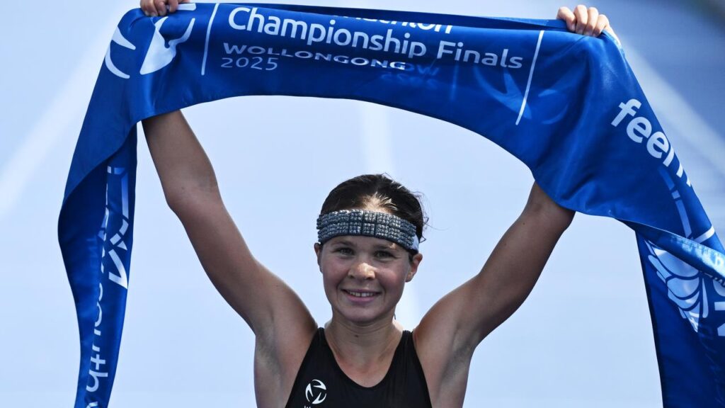 Germany’s Lisa Tertsch has emerged triumphant at the World Triathlon Championships.