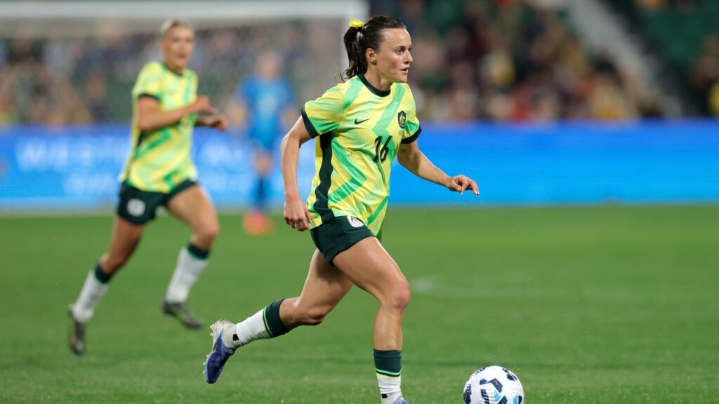 Star winger Hayley Raso is about to play her 100th game for the Matildas.