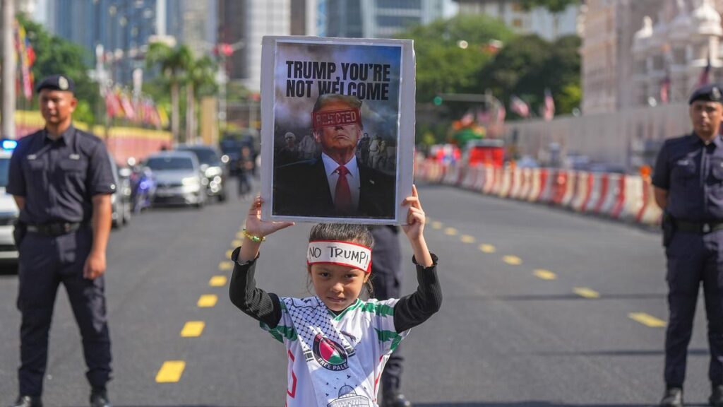 US President Donald Trump has landed in Malaysia for the ASEAN summit but not everyone is thrilled.