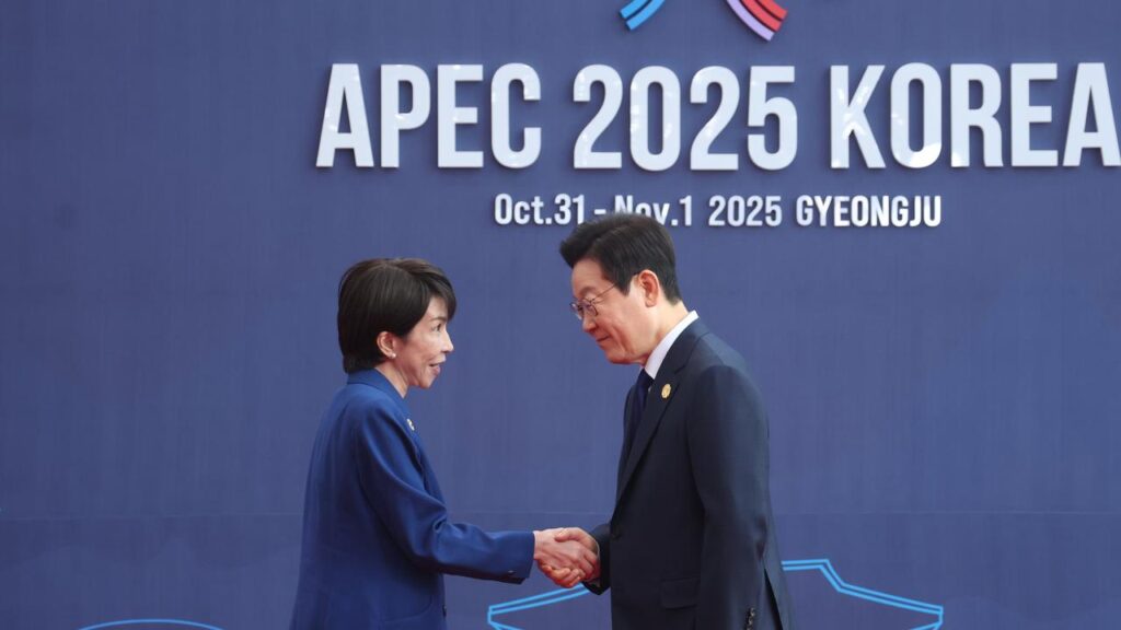 South Korea’s Lee Jae Myung has welcomed Japanese’s Sanae Takaichi and other leaders to APEC.