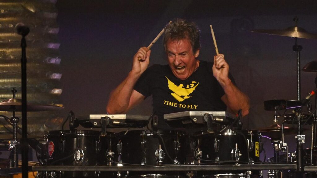 Rob Hirst feels sorry for the drum kit “for the beating it’s taken over the last 45 years”.
