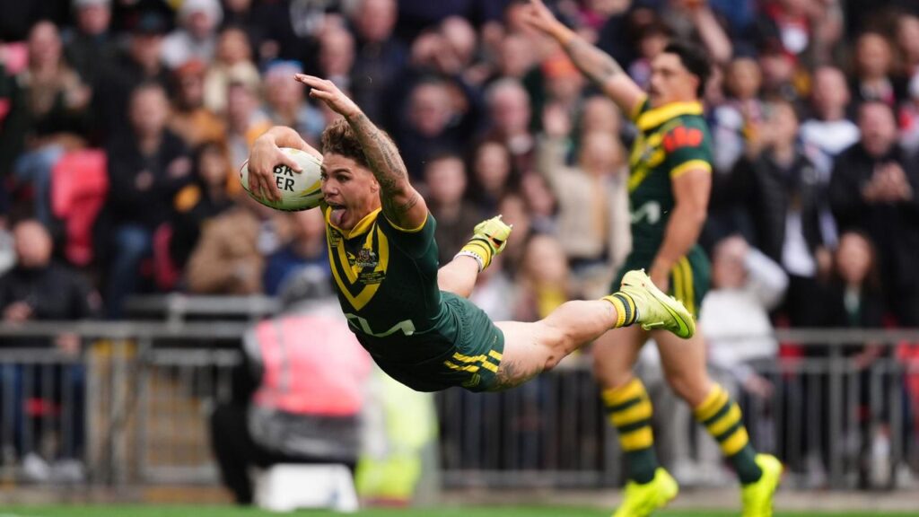 Reece Walsh scores the first Ashes try for 22 years as Australia beat England at Wembley.