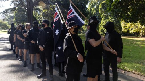 Anger after neo-Nazi rally allowed outside parliament IMMIGRATION RALLY MELBOURNE