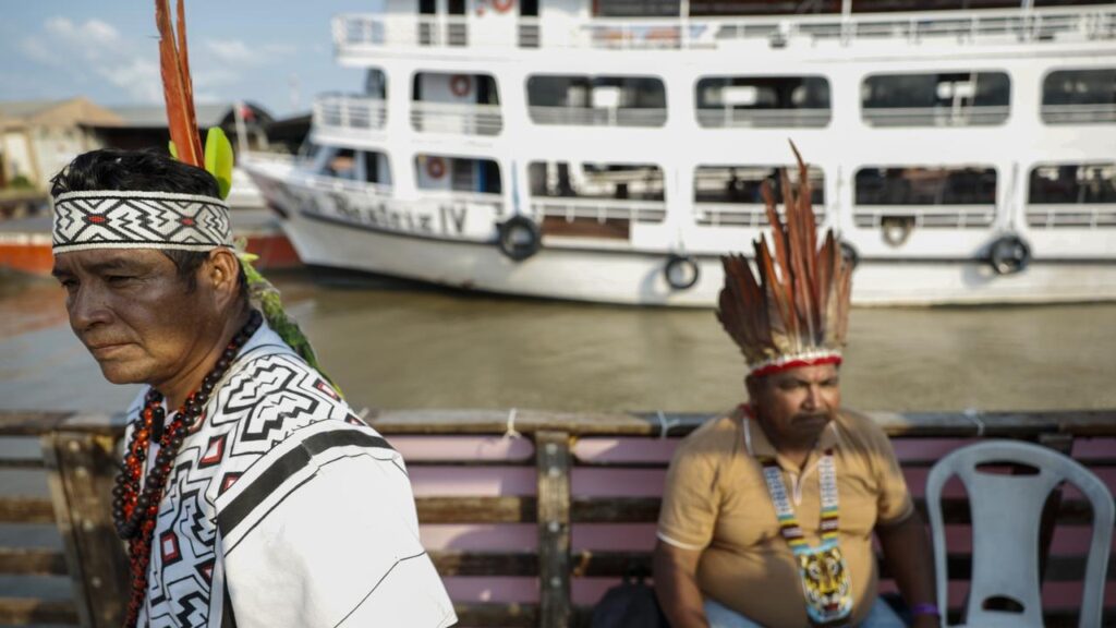 Indigenous leaders have traveled down the Amazon River to COP30 in Belem to demand climate justice.
