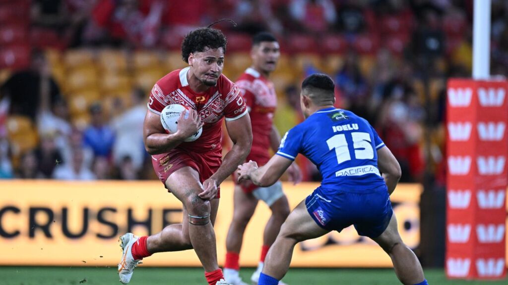 Tonga’s Eliesa Katoa remains in hospital after a series of head knocks in the Pacific Cup.
