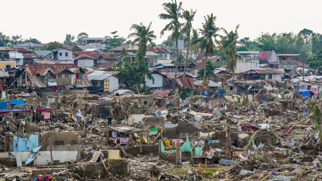 Typhoon Kalmaegi devastated Cebu Province in the  central Philippines.
