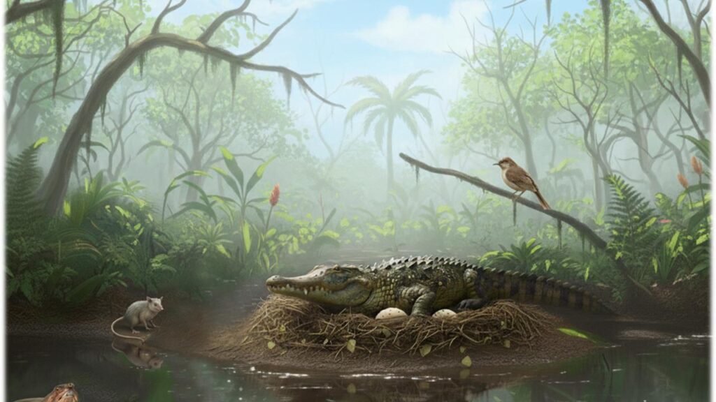 Mekosuchine crocodiles dominated Australia’s inland waters 55 million years ago.
