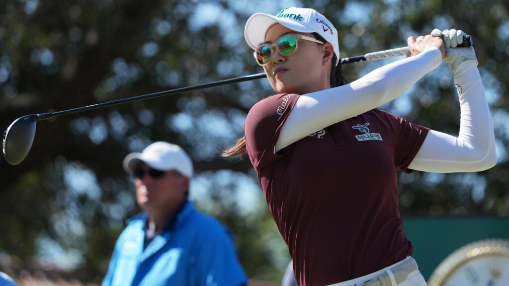 Minjee Lee is tied fifth in the lucrative LPGA Tour Championship in Naples, Florida.
