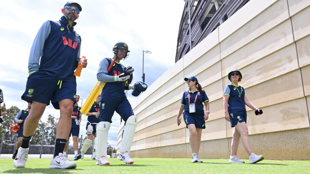 Australia’s Test team have been forced to end a crucial training session early at Optus Stadium.
