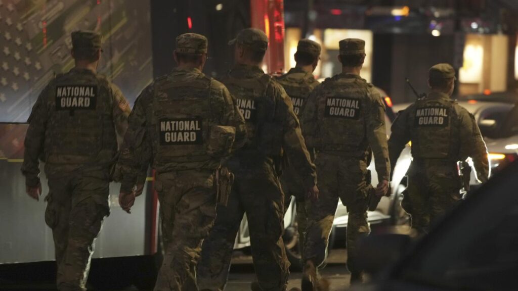 Two National Guard members were on a “high-visibility patrol” in Washington when they were shot.
