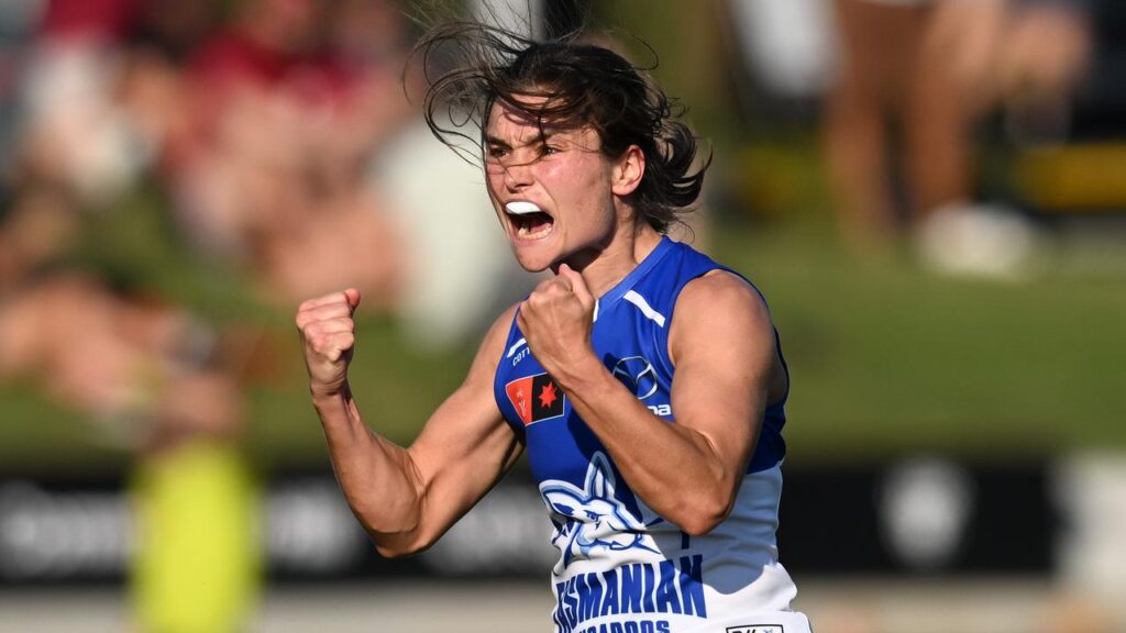North Melbourne’s Ash Riddell has won the AFLW’s best-and-fairest award.
