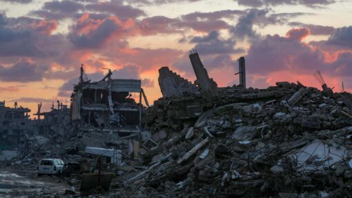 UN Security Council adopts US resolution on Gaza plan Gaza residents survey rubble