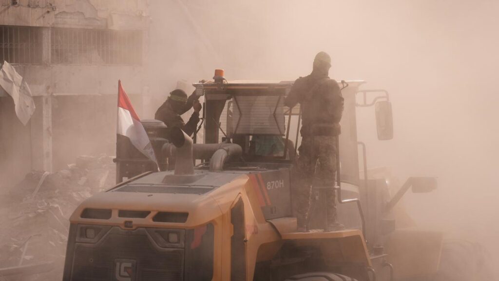 Hamas have searched the rubble for the remains of Israeli hostages in Gaza.
