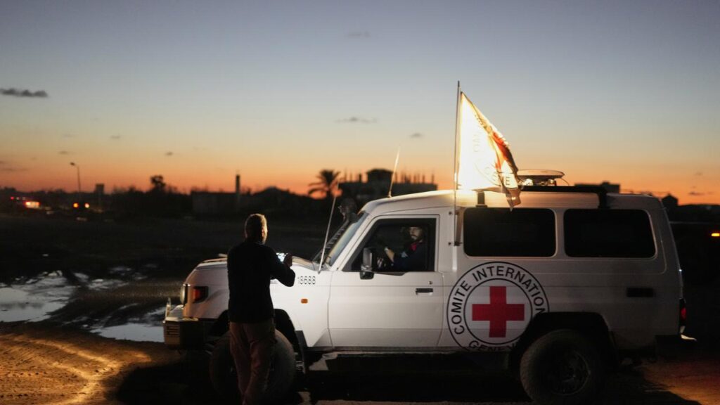 Israel says it has received human remains that Palestinian militants handed over to the Red Cross.
