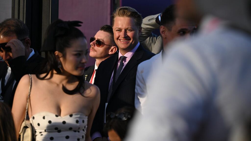 Trainer Calvin McEvoy was all smiles after Half Yours drew barrier eight for the Melbourne Cup.