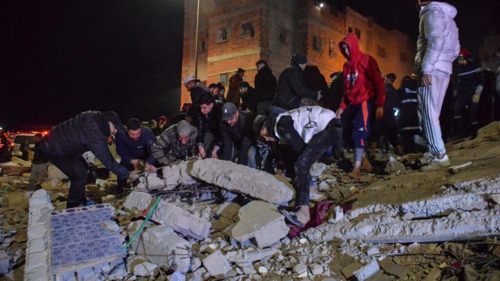 Search and rescue crews have raced to the scene of two collapsed buildings in Fez, Morocco.
