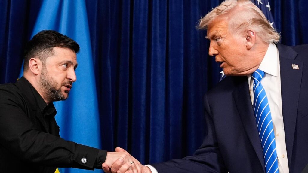 Ukraine’s President Volodymyr Zelenskiy thanked Donald Trump for a “really great discussion”.
