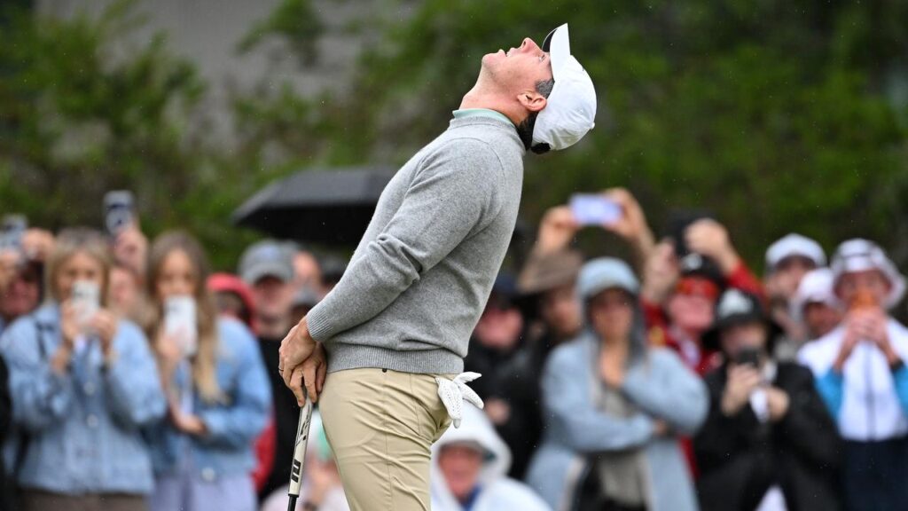 NO LUCK OF THE IRISH: Rory McIlroy had a banana peel to contend with at the Australian Open.
