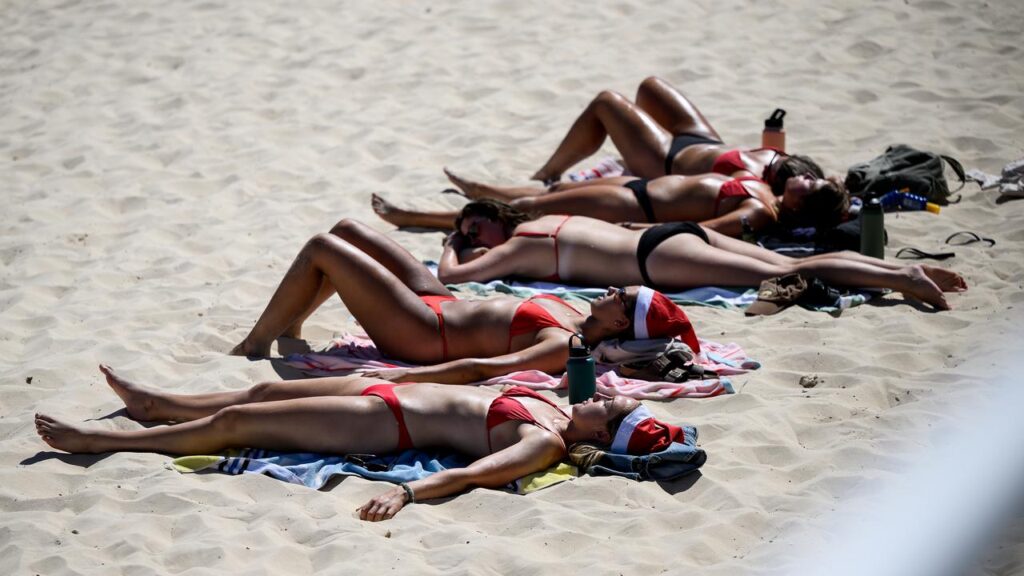 Breaking out the bathers and heading to the beach may offer heat relief for some on Christmas Day.
