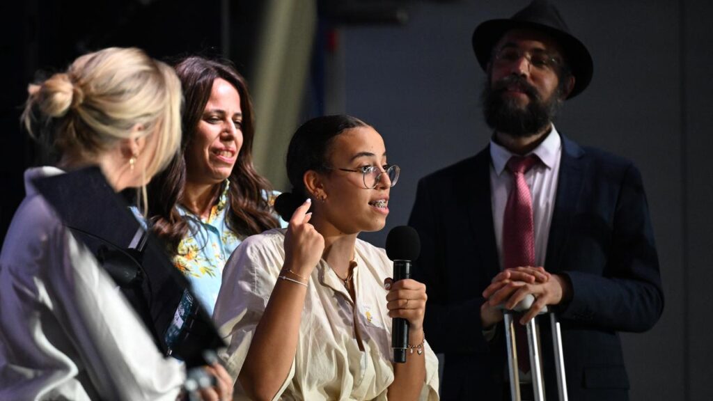 Chaya Dadon has shared a message of hope at a memorial for those killed in the Bondi massacre.
