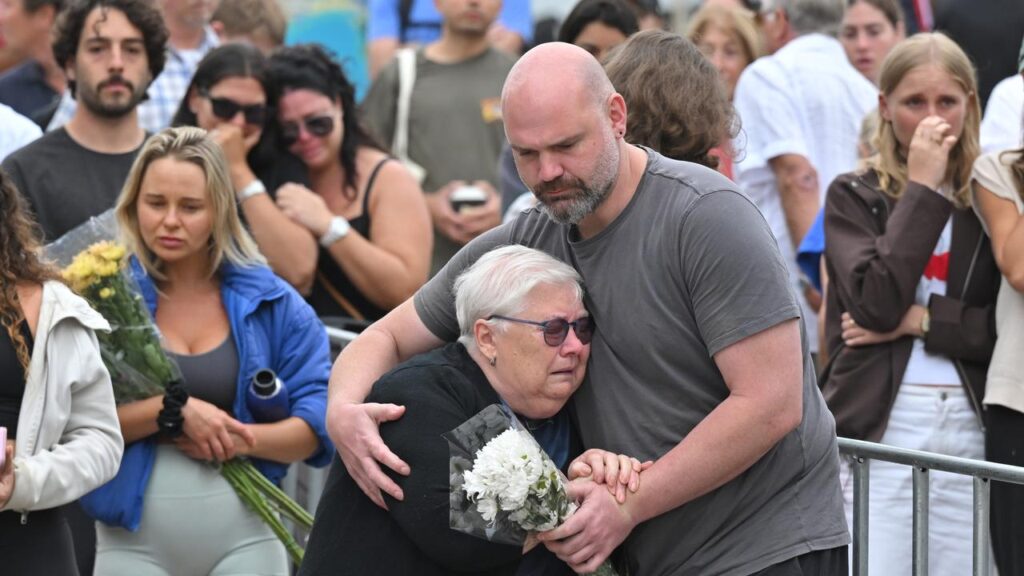 The grandmother of Matilda was overwhelmed when visiting the site where the 10-year-old was shot.
