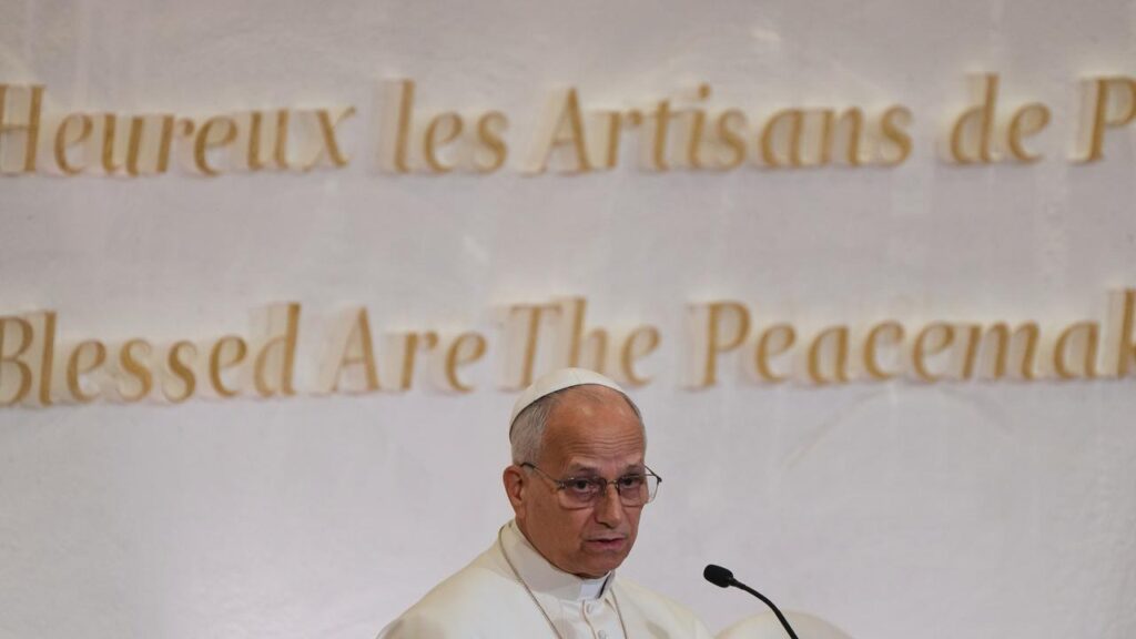Pope Leo hopes his visit will strengthen hope for a peaceful future in the Middle East.
