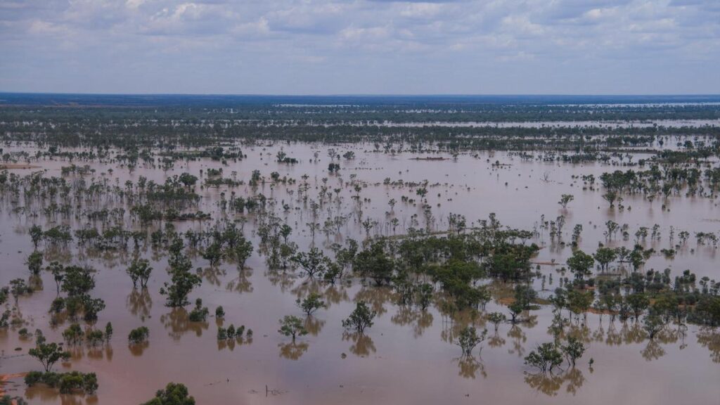 Flooding from a monsoon system could cut off communities in northern Queensland.
