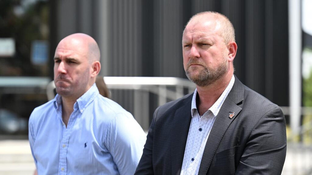 Ex-Central Coast Mariners boss Shaun Mielekamp (r) could be the Wests Tigers’ next CEO.

