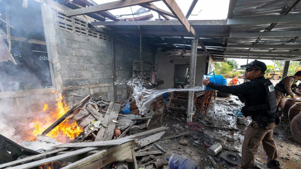 Both Thailand and Cambodia have accused each other of targeting civilian areas.
