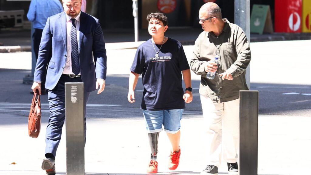 Nicholas Tadros lost his mother in the helicopter disaster and had his leg amputated afterwards.
