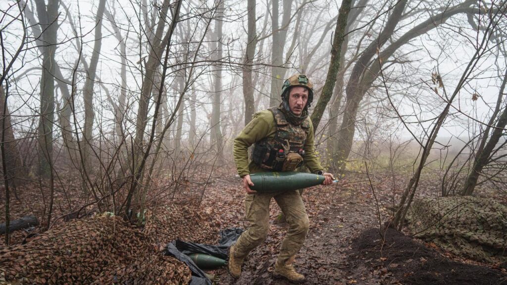 Ukrainian soldiers are attempting to fend off Russian forces that control 19 per cent of Ukraine.
