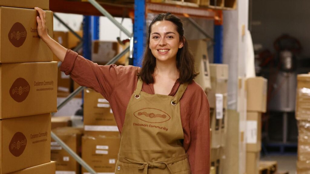 Evie Wood founded Coolamon Community to provide essentials for Indigenous mums and babies.
