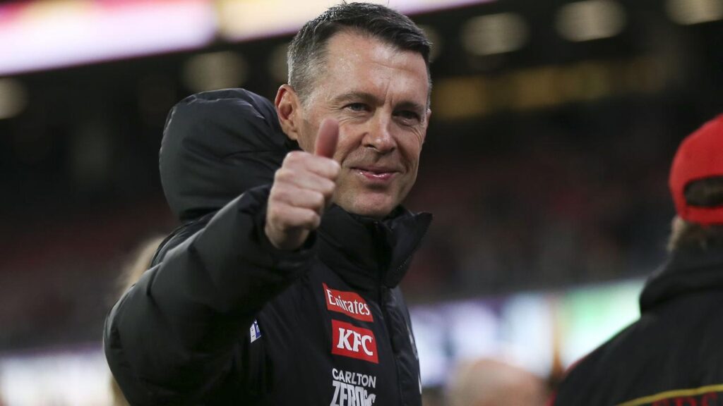 Collingwood premiership coach Craig McRae has re-signed through to the end of the 2028 season.
