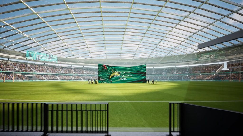 The question is whether Tasmania can build its stadium on time, after parliament voted it through.
