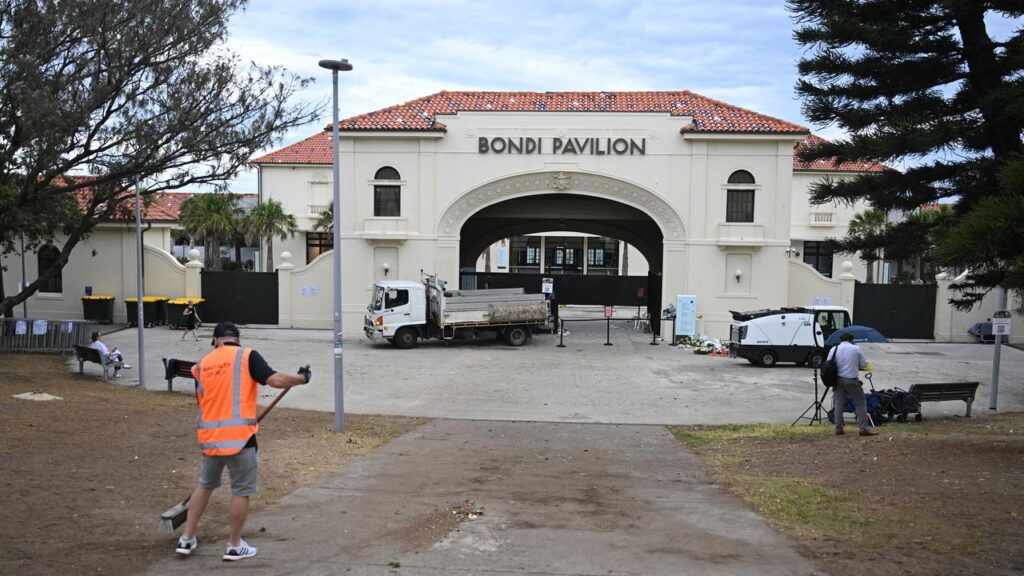 Masses of flowers near where the terror attack happened have been cleared away. 

