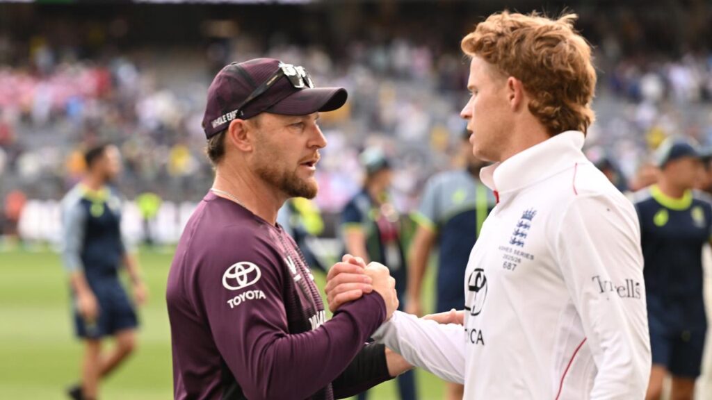 England coach Brendon McCullum will keep Ollie Pope at No.3 for the Adelaide Test. 
