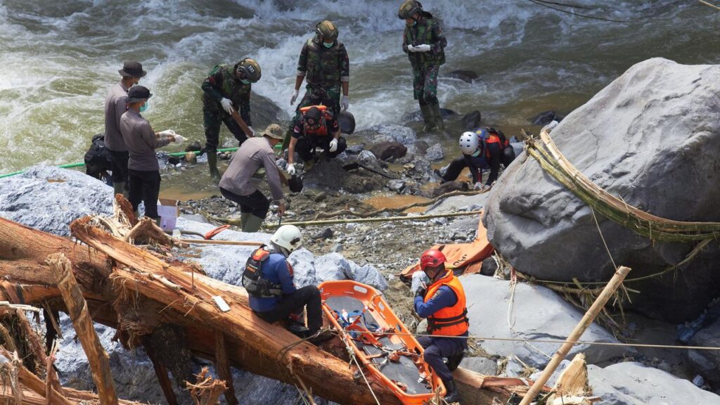 The search goes on for flood victims in Indonesia, where severe weather killed at least 469 people.
