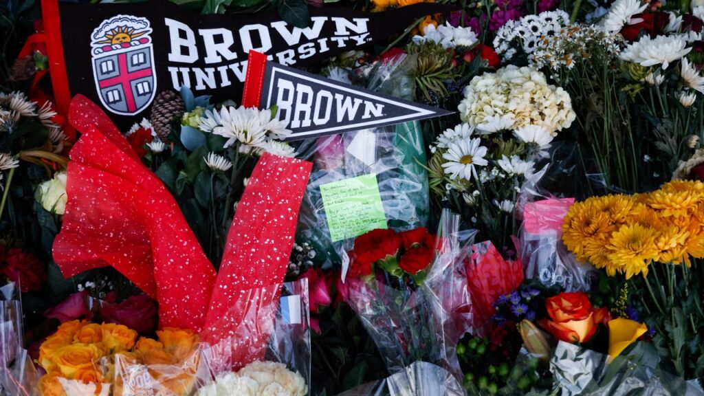 There’s been an outpouring of grief and tributes after a deadly shooting at Brown University.
