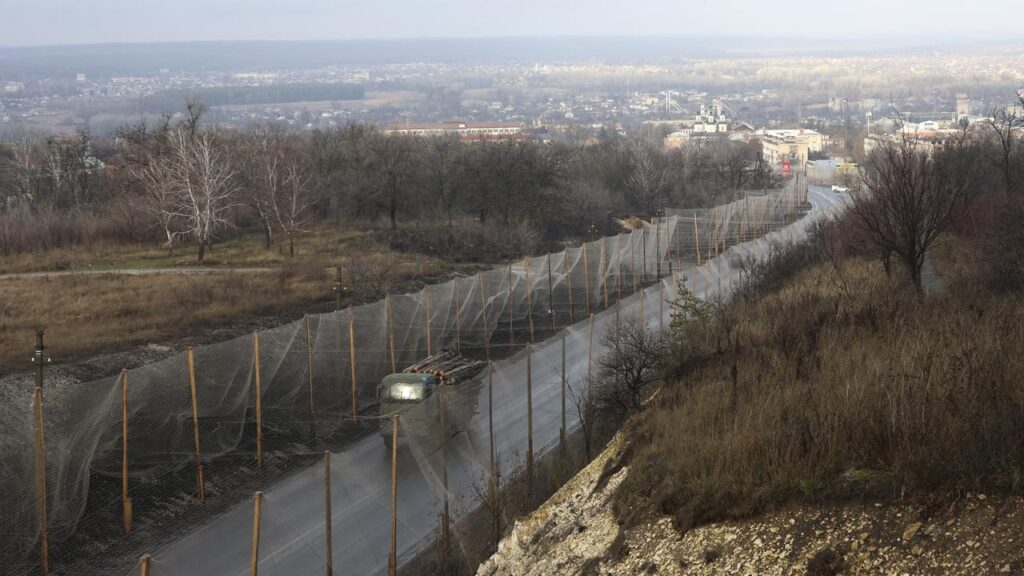 Anti-drone nets are one of the few effective defences against Russian drone attacks.
