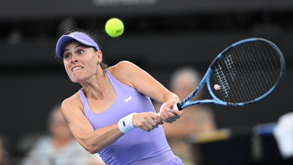 Kimberly Birrell has secured a first-round win at the Brisbane International.
