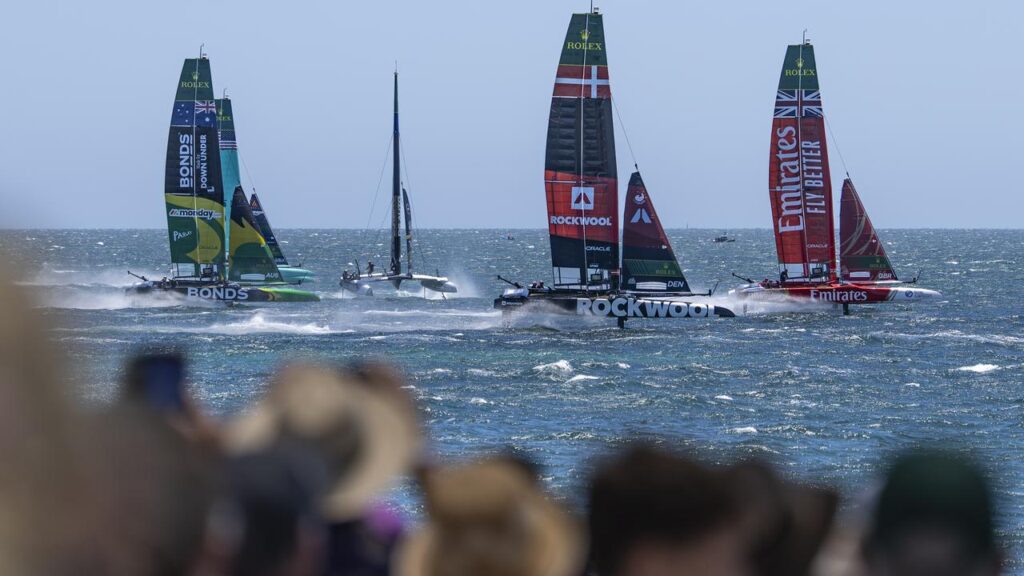 SailGP fans were treated to some spectacular sailing on  a hot and windy day in Perth. 

