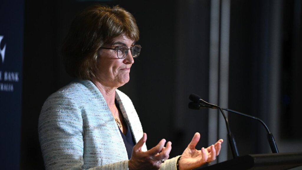 Reserve Bank Governor Michele Bullock remains concerned about persistently high inflation.
