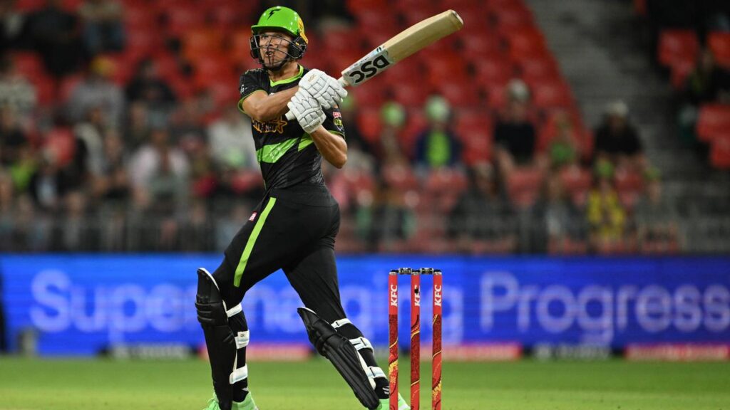 Chris Green has helped blast the Thunder to victory in their BBL match against the Renegades.
