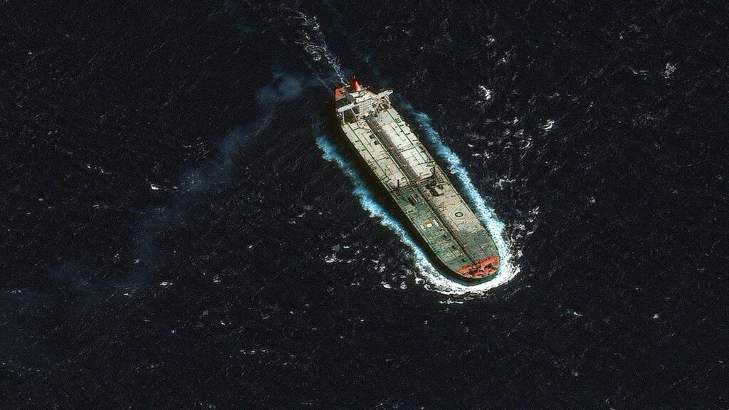 The US had been pursuing the tanker since last month after it tried to evade a blockade.
