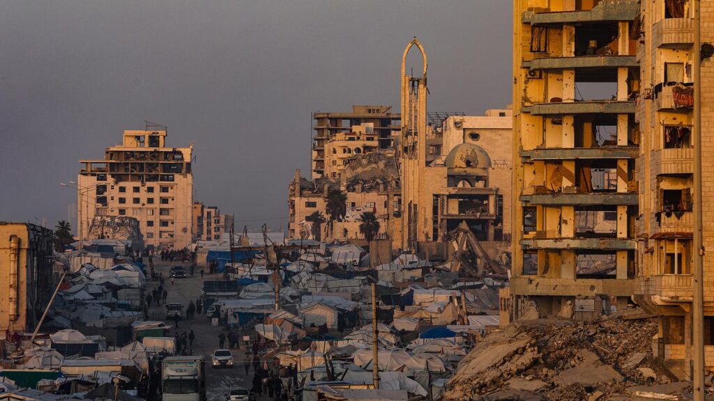 Nearly all of Gaza’s more than two million people now live in makeshift homes or damaged buildings.
