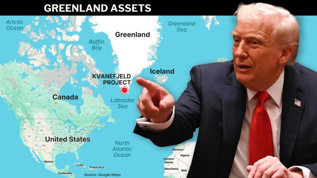 US President Donald Trump is threatening to seize Greenland, “whether they like it or not”.
