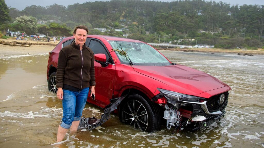 Kelly Stanhope’s family watched as floodwaters swept away their cars, tents and camping gear.
